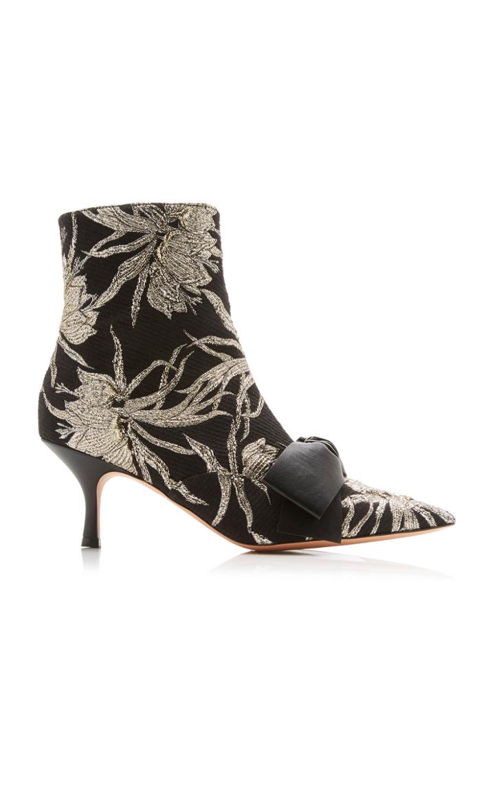 Rochas Brocade Bow Booties