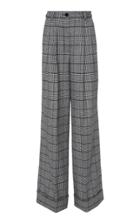 Dolce & Gabbana Checked Wool Wide-leg Pants