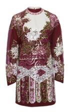 Valentino Embellished Wool Silk Mini Dress
