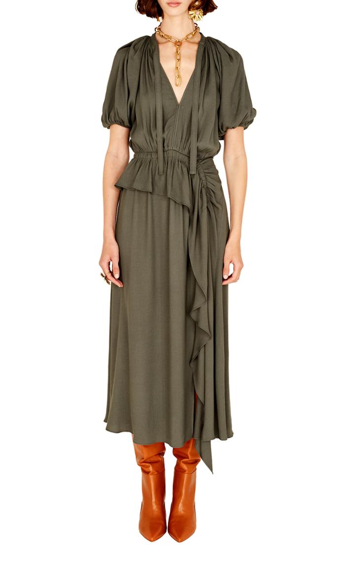 Moda Operandi Ulla Johnson Leah Short Sleeve Midi Dress