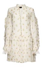 Magda Butrym Floral Long Sleeve Ruffle Mini Dress