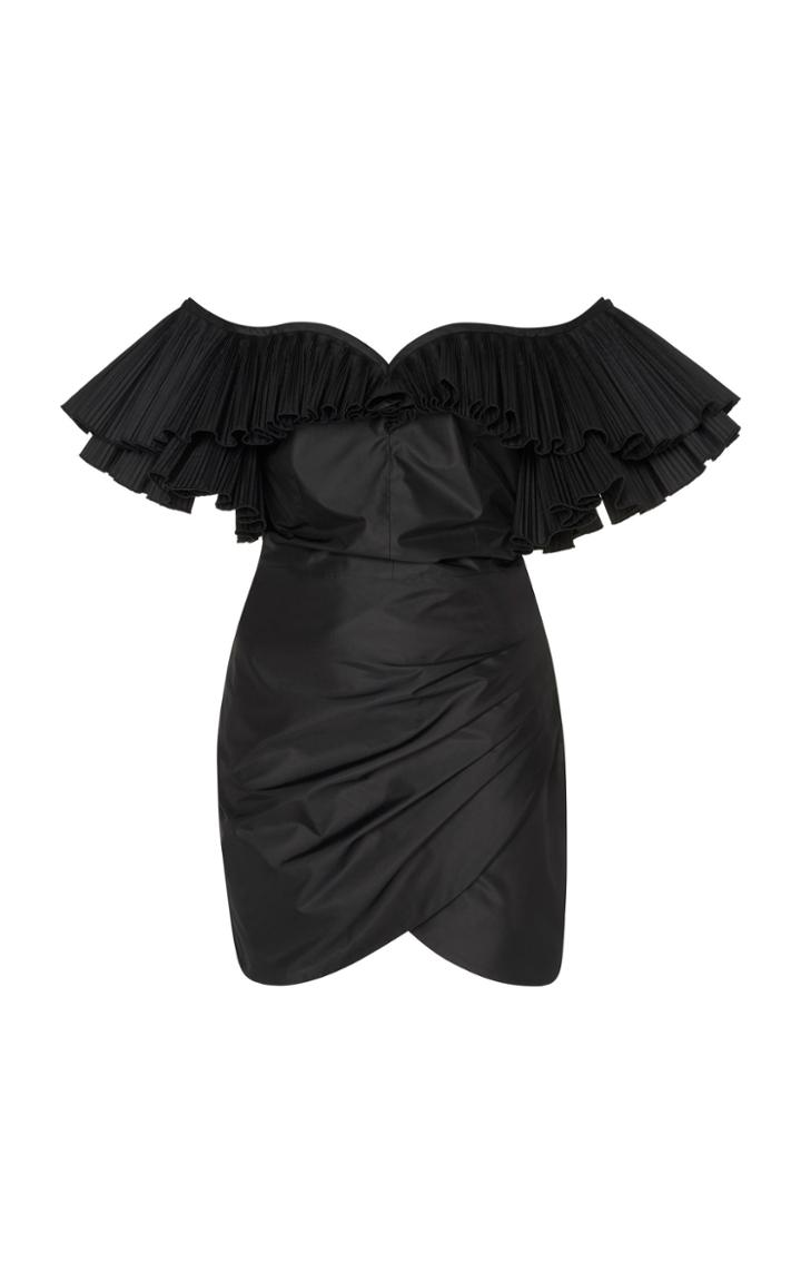 Alessandra Rich Silk Taffeta Butterfly Dress