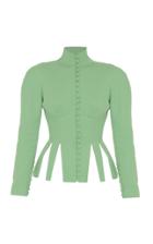 Moda Operandi Lado Bokuchava Corset-inspired Cotton High-neck Jacket Size: Xs