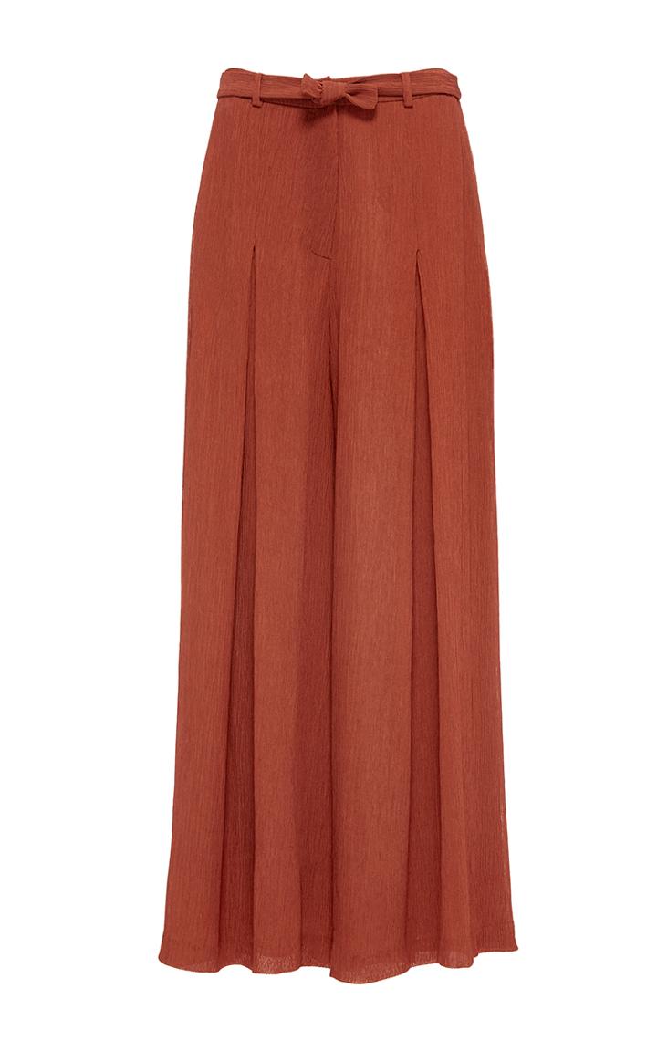 Hensely Textured Inverted Pleat Pant