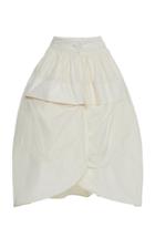 Moda Operandi Jil Sander Pleated Satin Mini Skirt