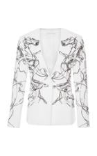 Elizabeth Kennedy Blazer With Mirrored Horse Embroidery