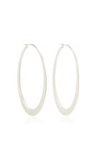 Sidney Garber 18k White Gold Hoop Earrings