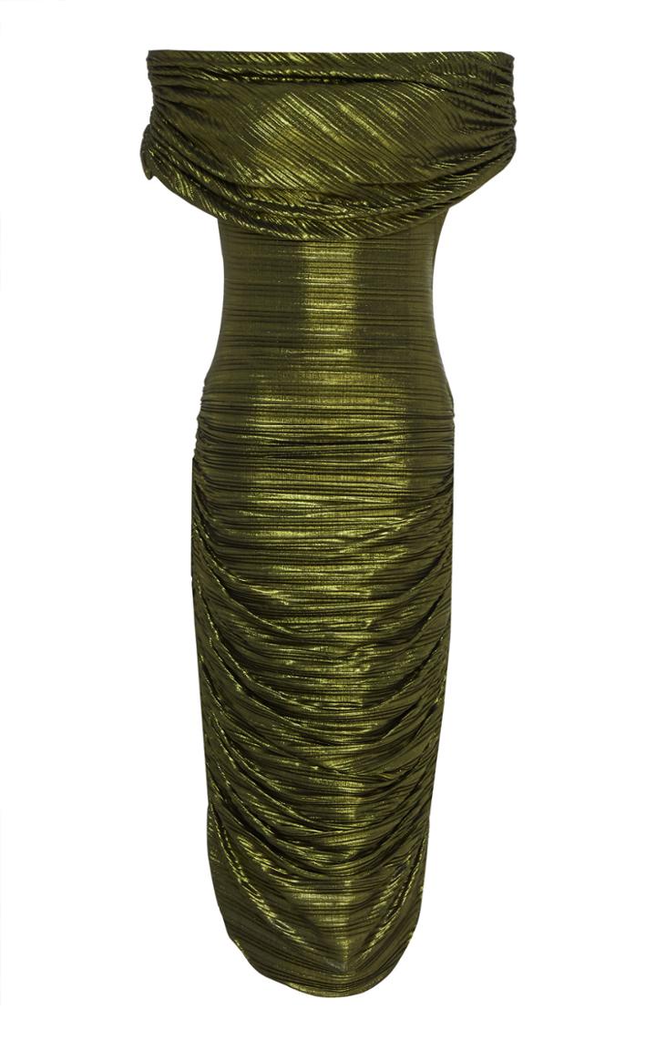 Moda Operandi Christian Siriano Cold-shoulder Pleated Crepe Dress Size: 0