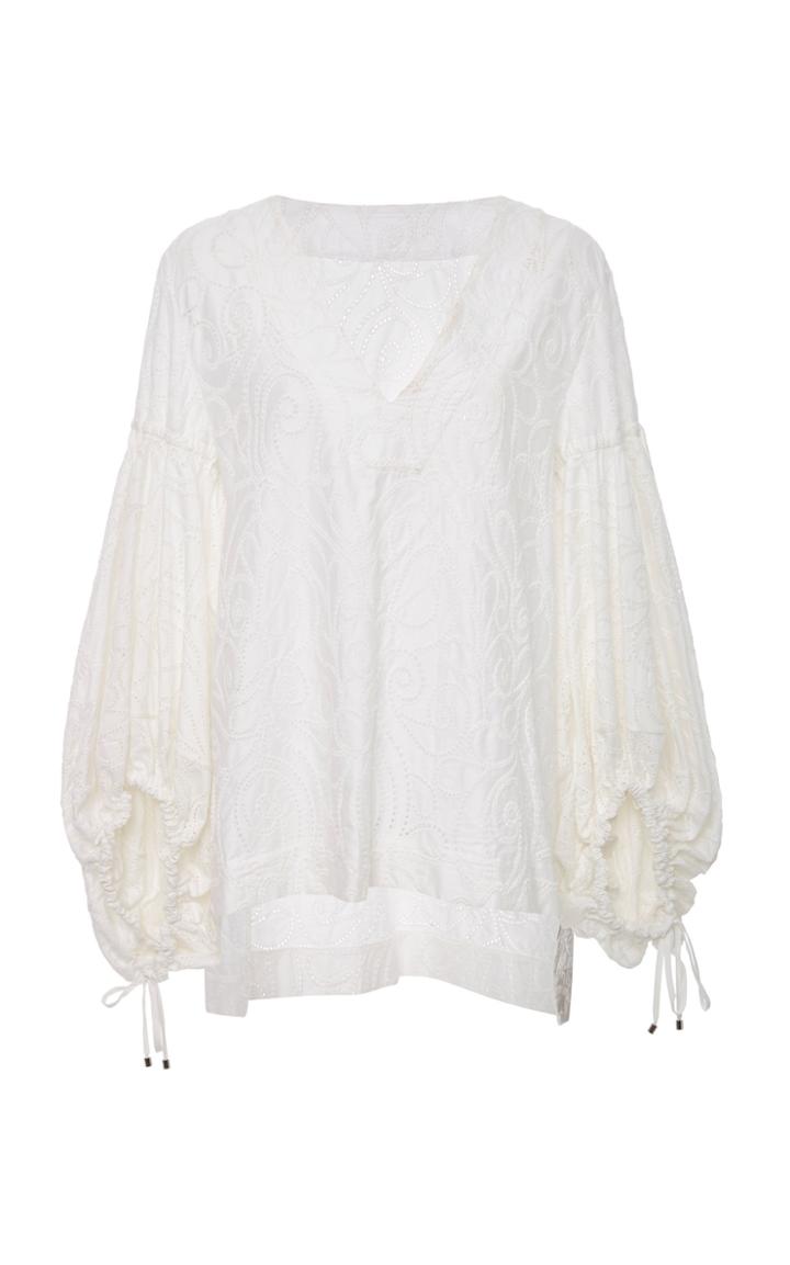 Prabal Gurung V-neck Blouson Sleeve Shirt