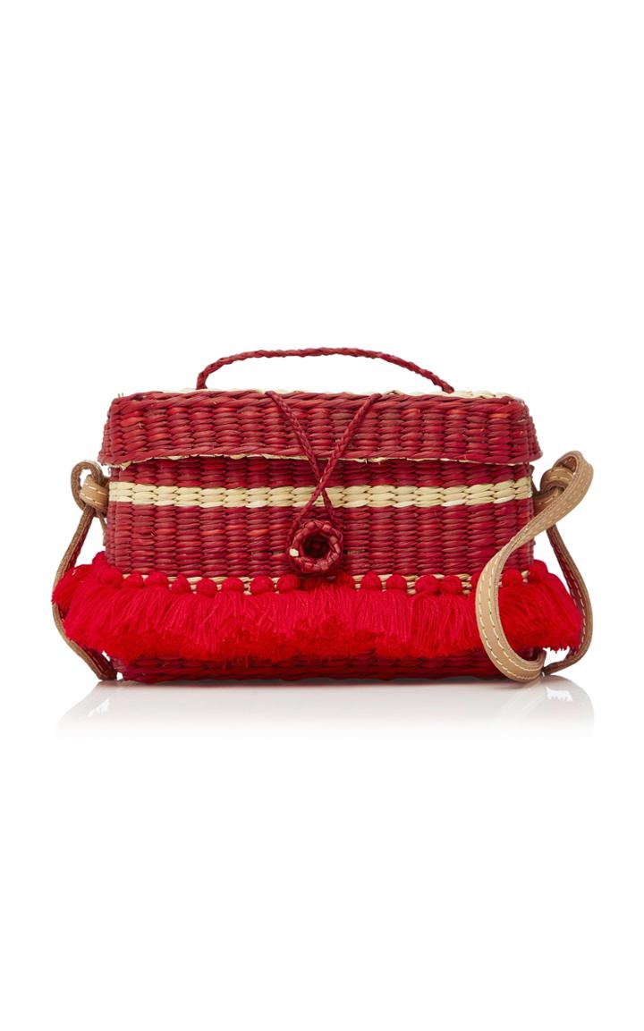 Nannacay Phiphi Striped Woven Straw Tote