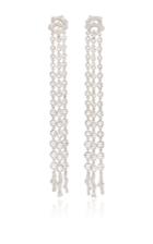 Wendy Yue White Sapphire Chain Drop Earrings