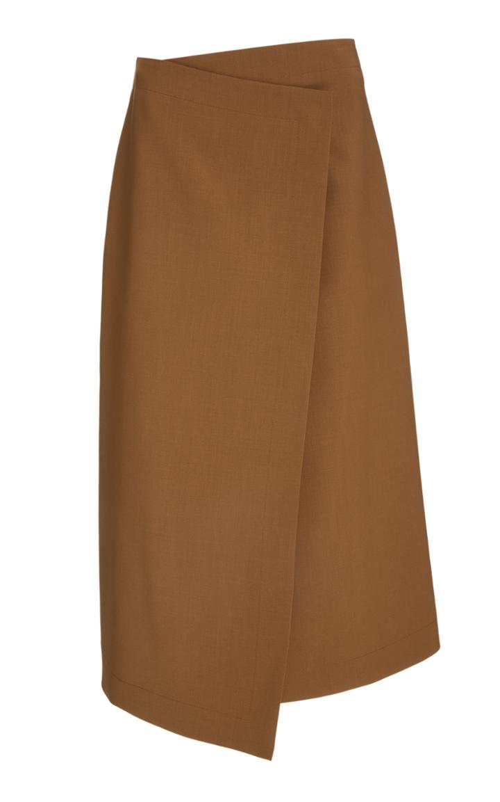 Moda Operandi Deveaux Hayden Wrap-effect Crepe Skirt