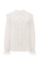 Philosophy Di Lorenzo Serafini Chevron Lace Button Up Shirt