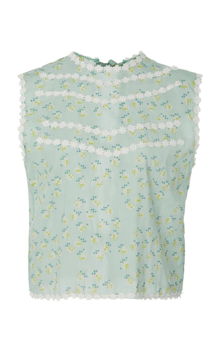 Innika Choo Lace-print Ramie Top