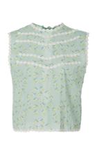 Innika Choo Lace-print Ramie Top