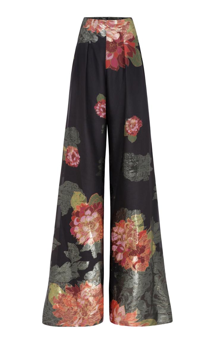 Moda Operandi Raisa Vanessa Floral-printed Cady Flared Pants