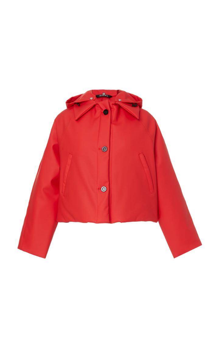 Kassl Cropped Hooded Cotton-blend Shell Jacket