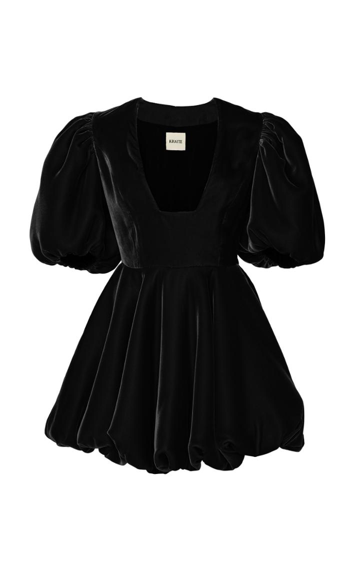 Khaite Leona Fit-and-flare Velvet Dress