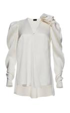 Magda Butrym Sapporo V-neck Silk Blouse