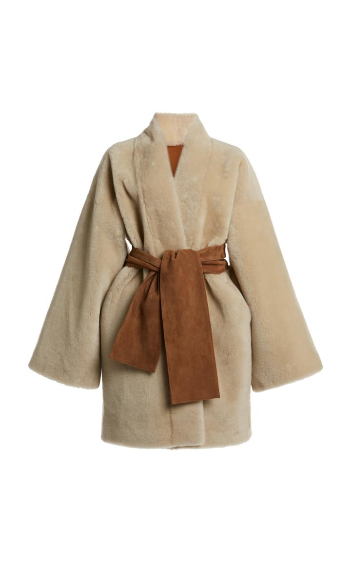 Moda Operandi Dundas Reversible Belted Shearling Jacket
