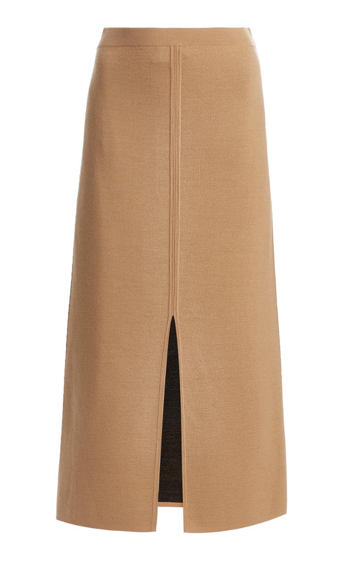 Moda Operandi Gabriela Hearst Hodgkins Two-tone Wool-cashmere Midi Skirt