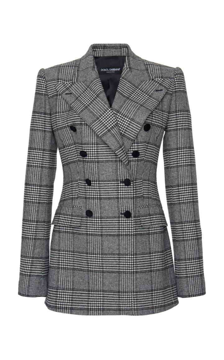 Dolce & Gabbana Checked Wool Blazer