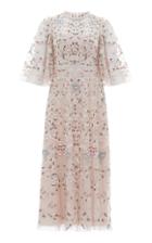 Moda Operandi Needle & Thread Regency Embroidered Tulle Midi Dress