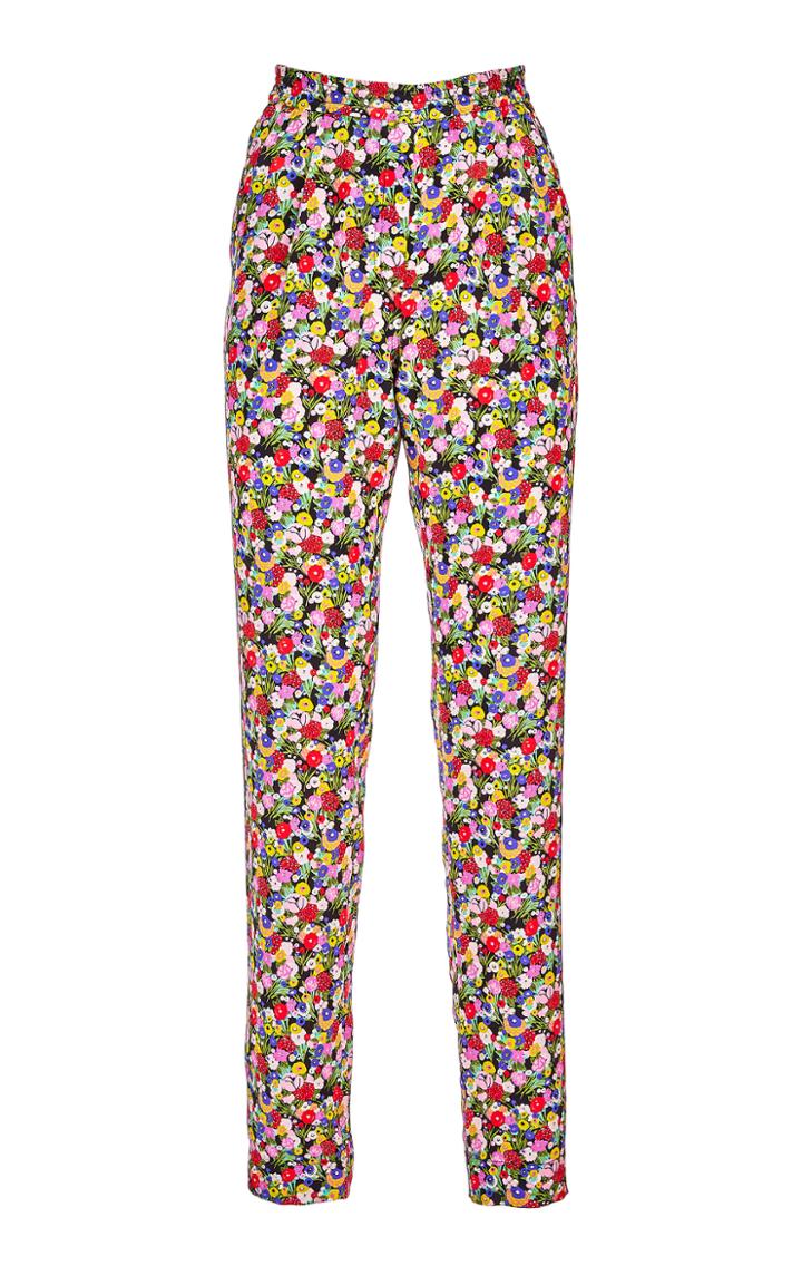 La Doublej Printed Silk Trousers