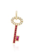 Michelle Fantaci Key Charm With Gemfields Rubies And White Diamonds
