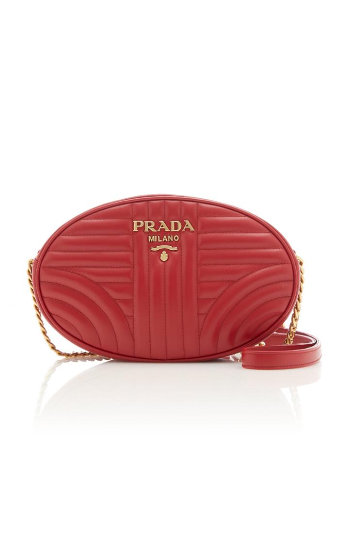 Prada Diagramme Quilted Leather Shoulder Bag