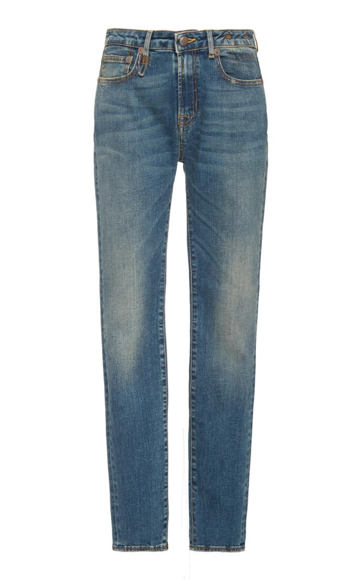 R13 Alison Stretch Mid-rise Slim-leg Jeans