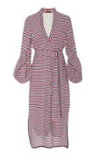 Hellessy Helga Crocheted Striped Midi Dress