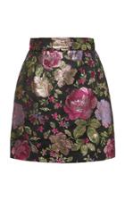 Dolce & Gabbana Floral Lame Jacquard Mini Skirt