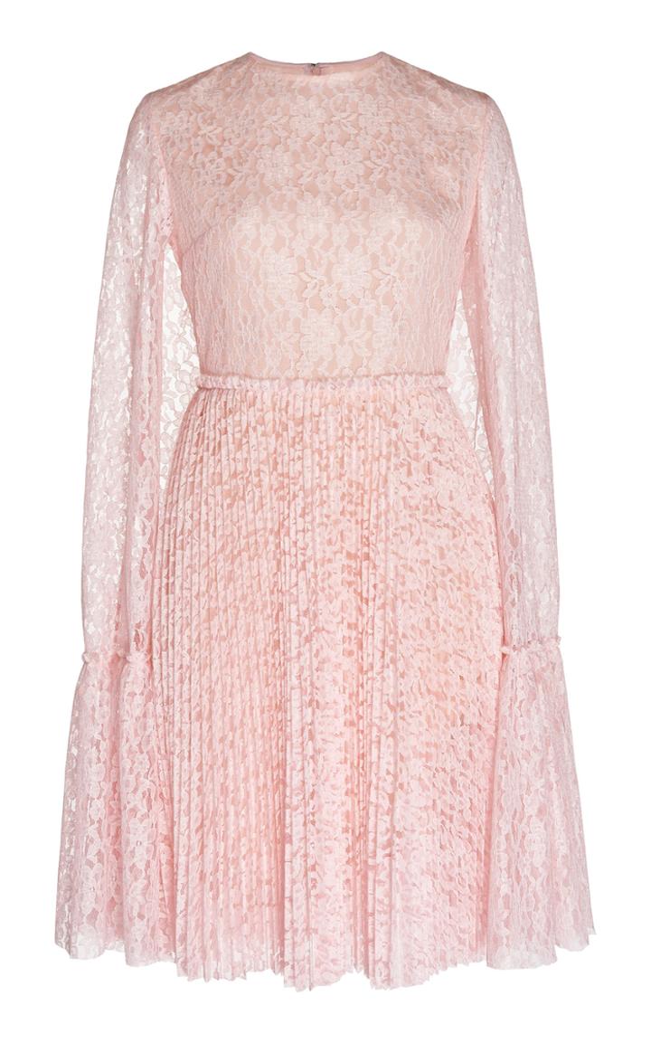 Huishan Zhang Amelia Plisse Lace Mini Dress