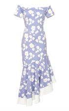 Leal Daccarett Miranda Off-the-shoulder Crepe De Chine Dress