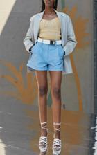 Moda Operandi Remain Paola Pleated Leather Shorts