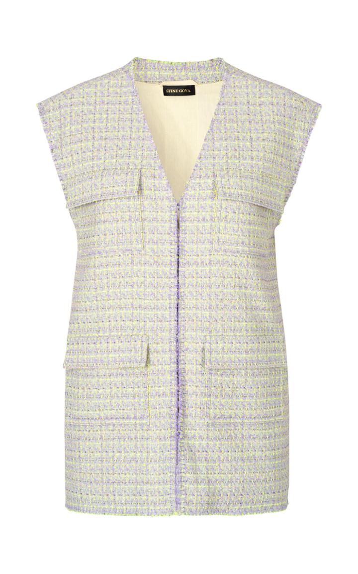 Moda Operandi Stine Goya Leona Checked Cotton-blend Tweed Vest