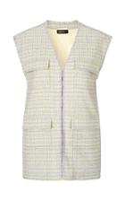Moda Operandi Stine Goya Leona Checked Cotton-blend Tweed Vest