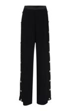 Balmain Lurex Side Button Velvet Sweatpants