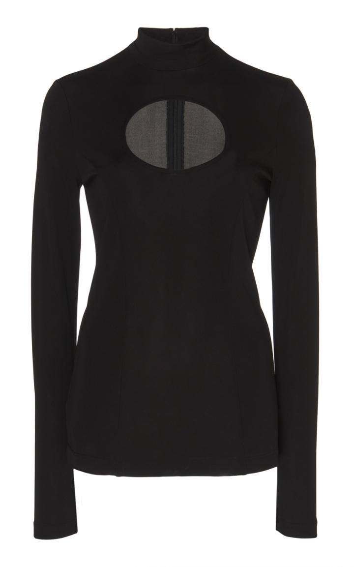 Andrew Gn Cutout Jersey Knit Turtleneck