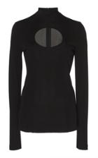 Andrew Gn Cutout Jersey Knit Turtleneck