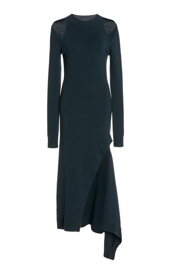 Moda Operandi Monse Wool Knit Cold-shoulder Dress