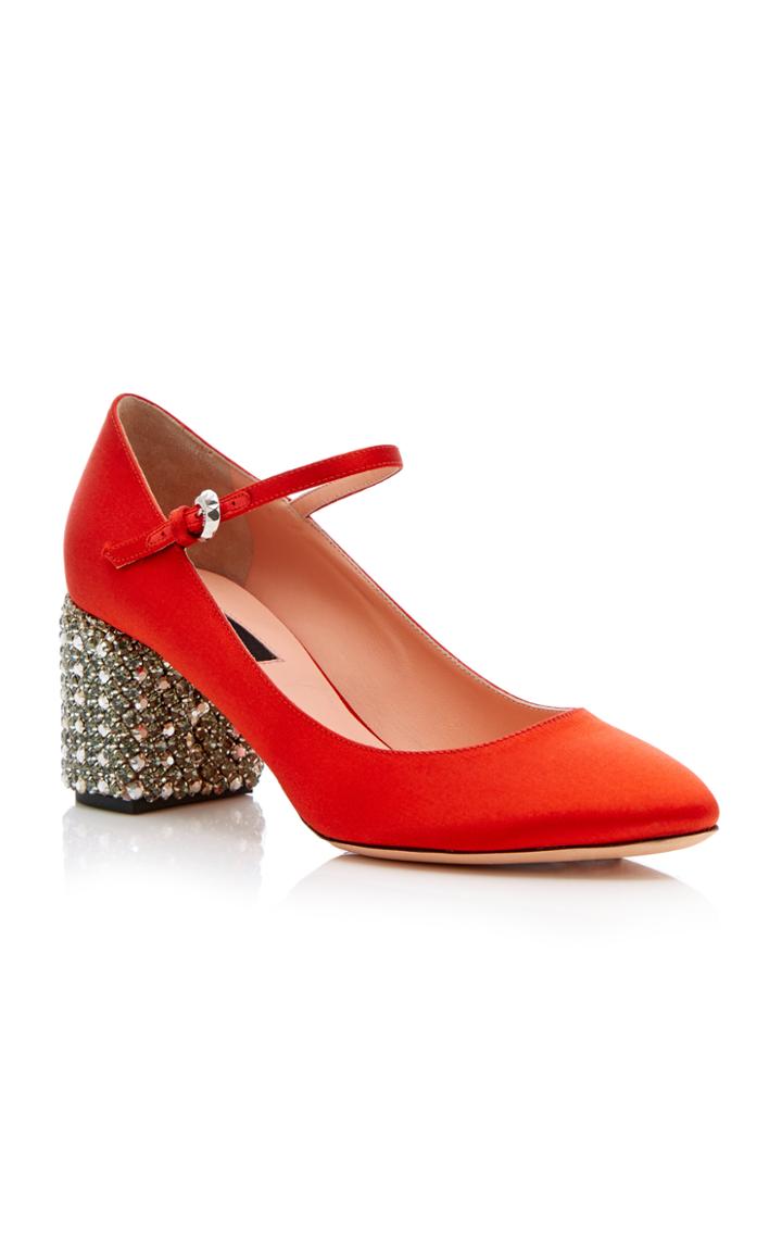 Rochas Mary Jane With Crystal Heel