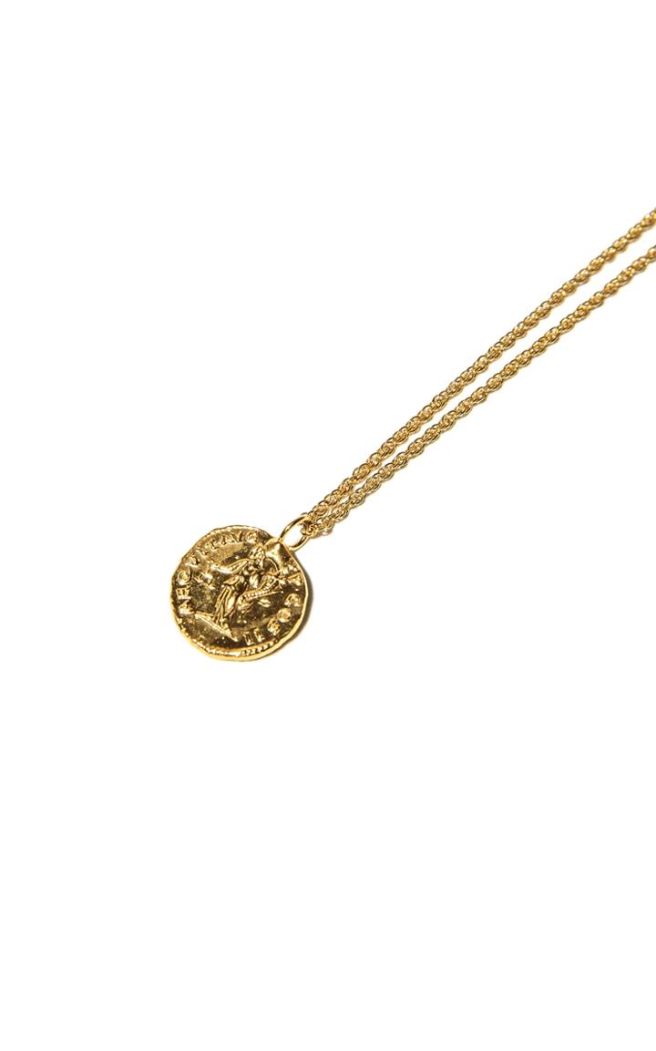 Moda Operandi Pamela Card Veritas Aequitas 24k Gold-plated Necklace