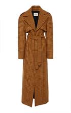 Khaite Blythe Checked Wool Trench Coat