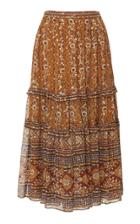 Ulla Johnson Thea Printed Midi Skirt Size: 10