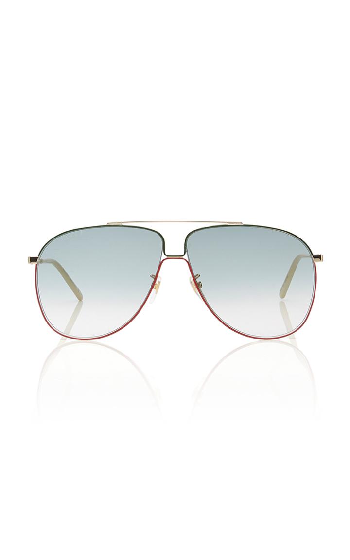 Gucci Aviator-style Metal Sunglasses