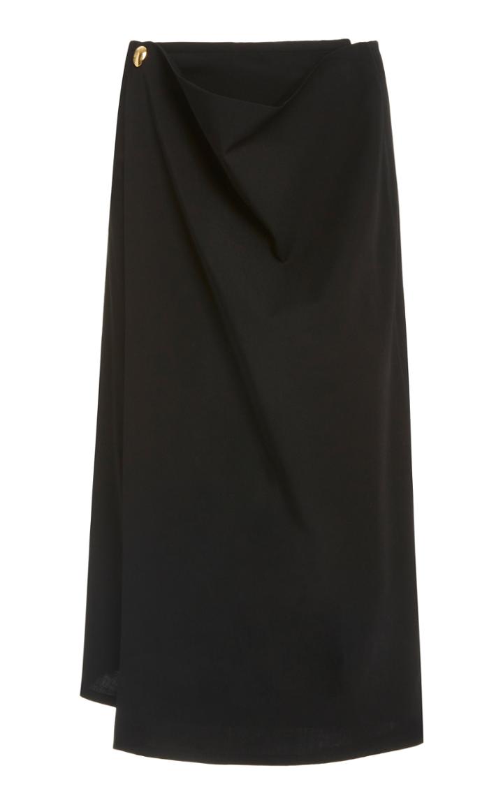 Bottega Veneta Wrap-detailed Wool Skirt