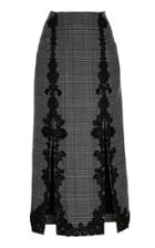 Jonathan Simkhai Wool Applique Double Slit Skirt