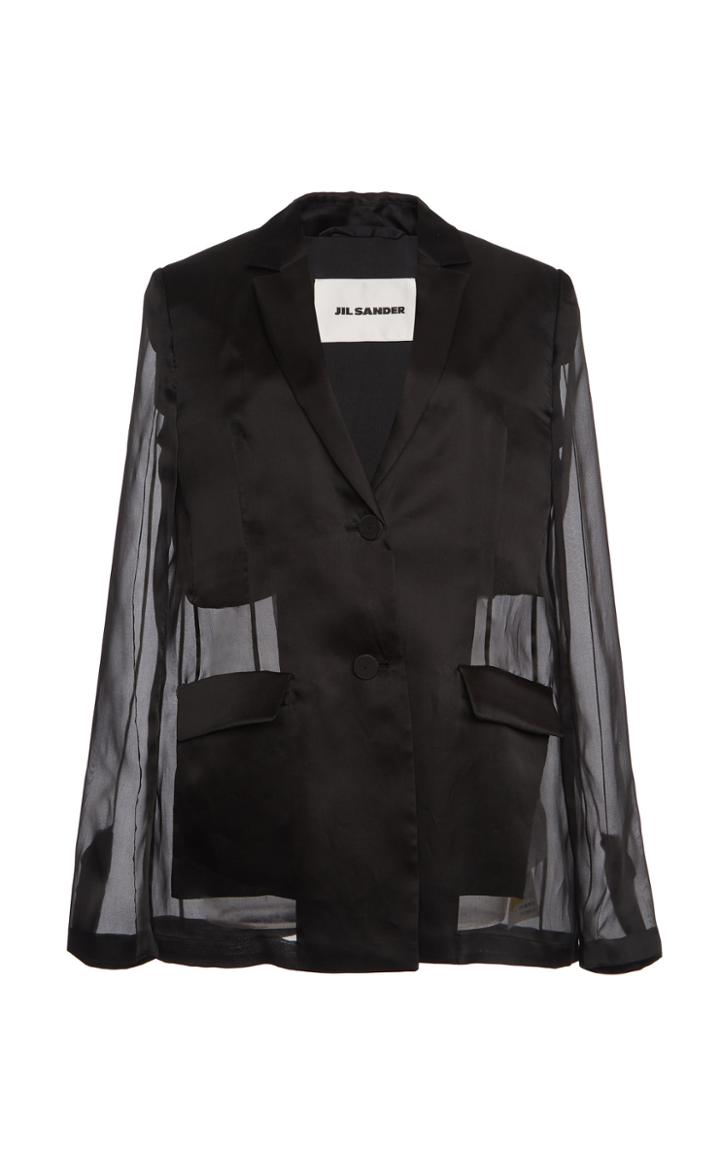 Moda Operandi Jil Sander Sheer-sleeve Silk Blazer